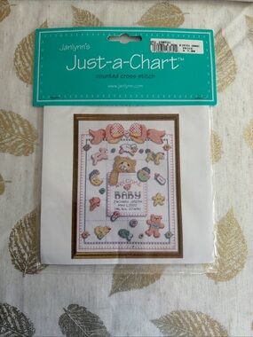 Janlynn’s Just A Chart counted Crosstitch pattern- buttons & bows